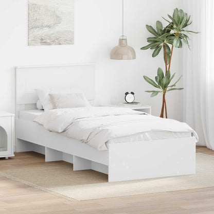 Struttura del letto Bianco 90 x 200 cm Legno multistrato