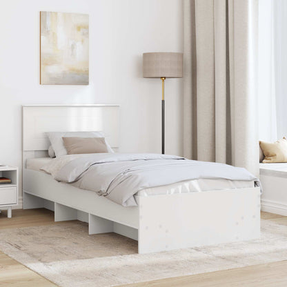 Struttura del letto Bianco 90 x 200 cm Legno multistrato