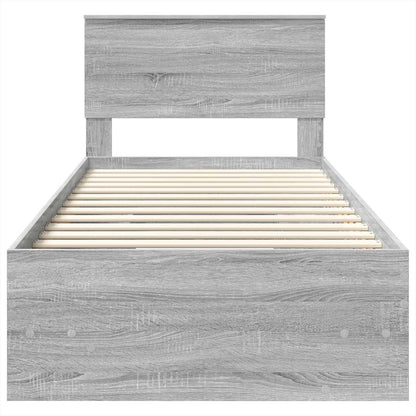 Struttura del letto Grigio Sonoma 90 x 200 cm Legno multistrato