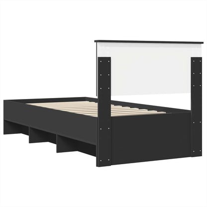 Struttura del letto Nero 80 x 200 cm Legno multistrato | homemem39