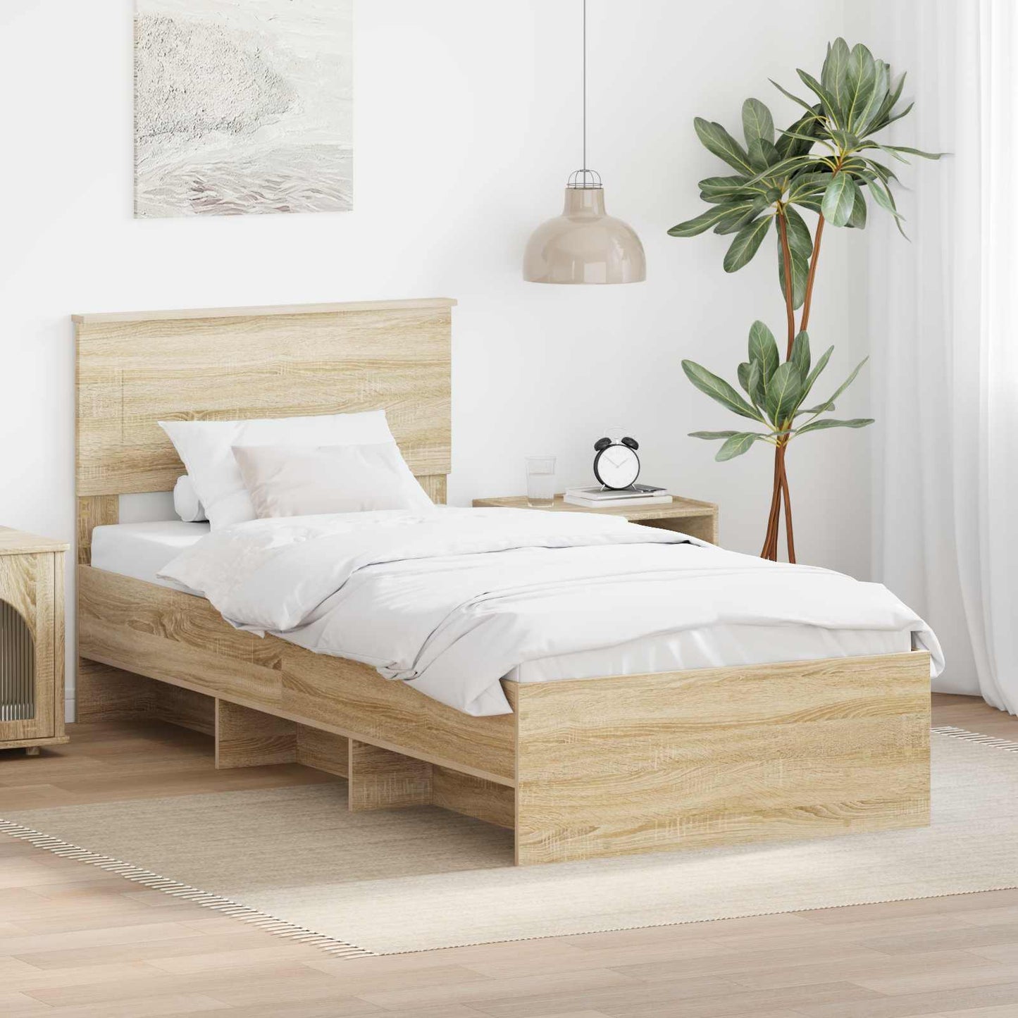 Struttura del letto Rovere Sonoma 80 x 200 cm Legno multistrato