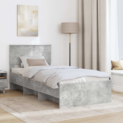 Struttura del letto con testiera Grigio cemento 80 x 200 cm | homemem39