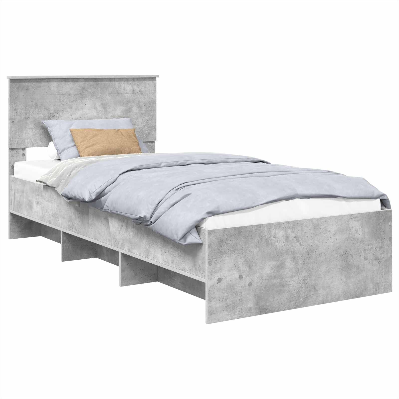 Struttura del letto con testiera Grigio cemento 80 x 200 cm | homemem39