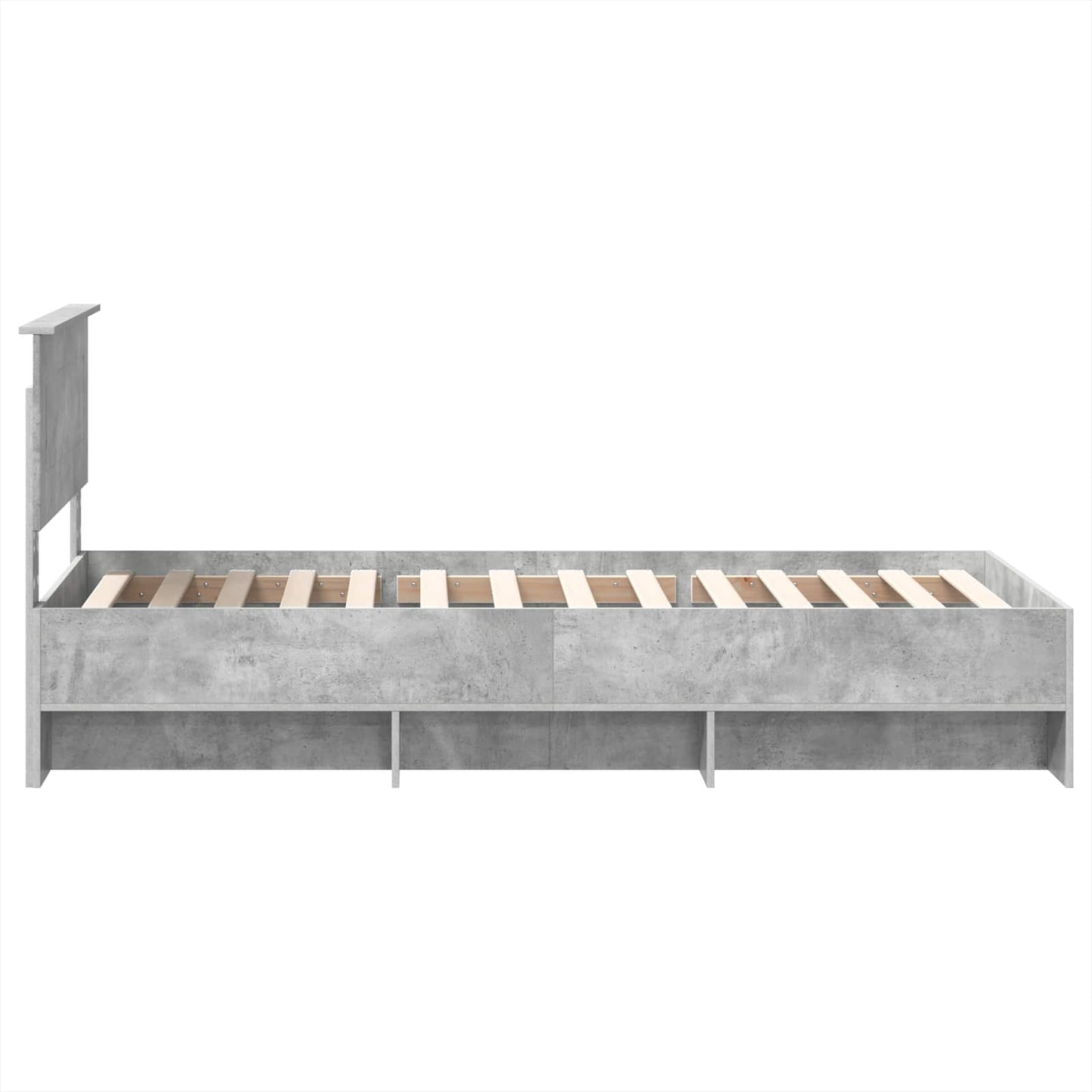 Struttura del letto con testiera Grigio cemento 80 x 200 cm | homemem39