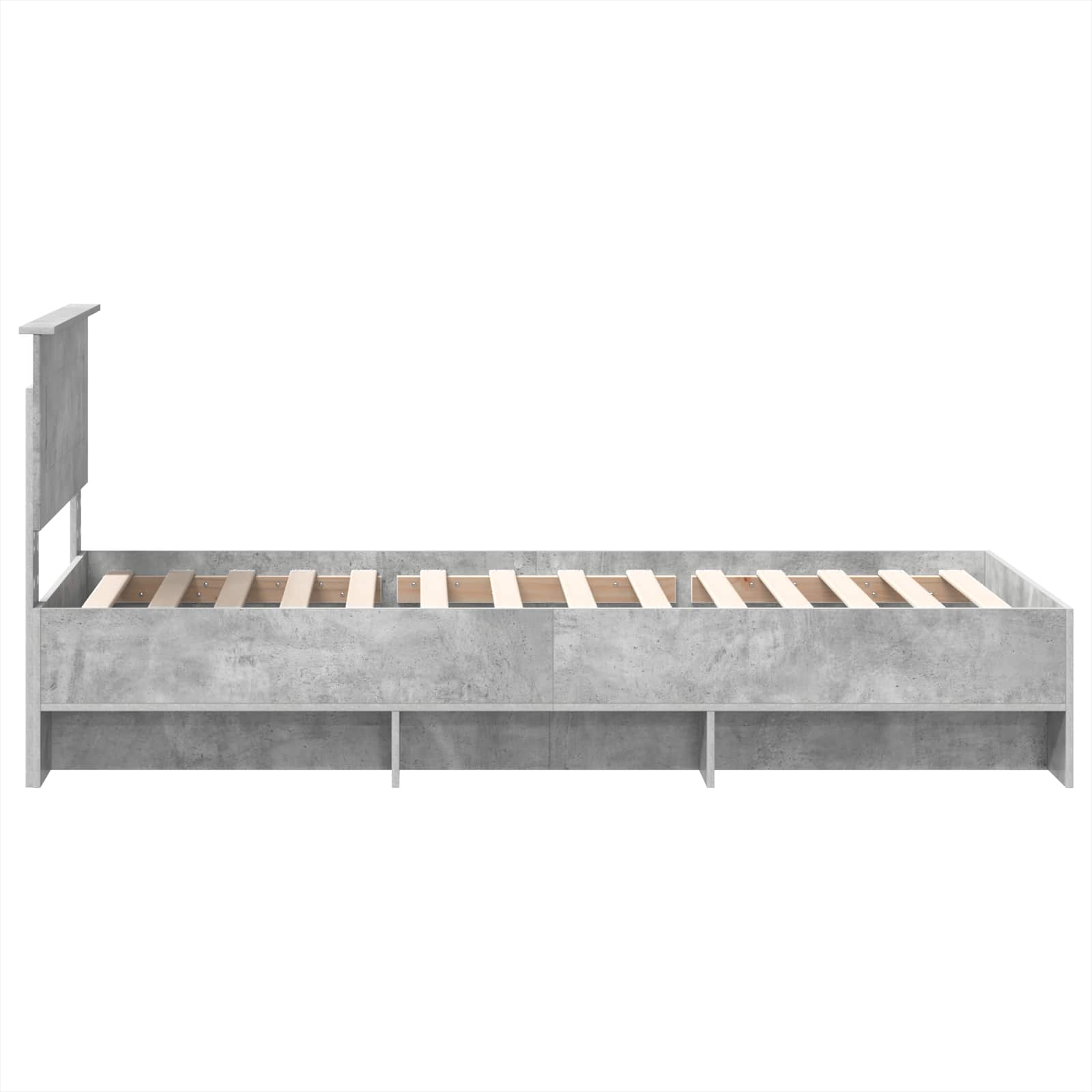 Struttura del letto con testiera Grigio cemento 80 x 200 cm | homemem39