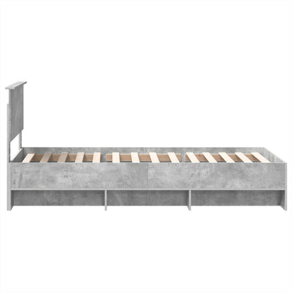 Struttura del letto con testiera Grigio cemento 80 x 200 cm | homemem39