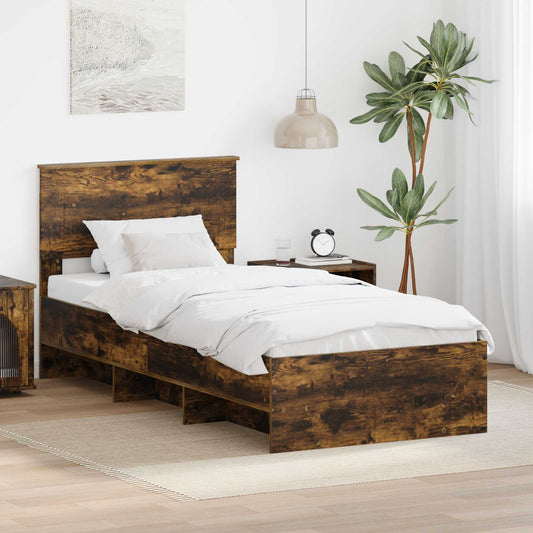 Struttura del letto Rovere fumé 80 x 200 cm Legno multistrato