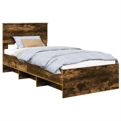 Struttura del letto Rovere fumé 80 x 200 cm Legno multistrato | homemem39