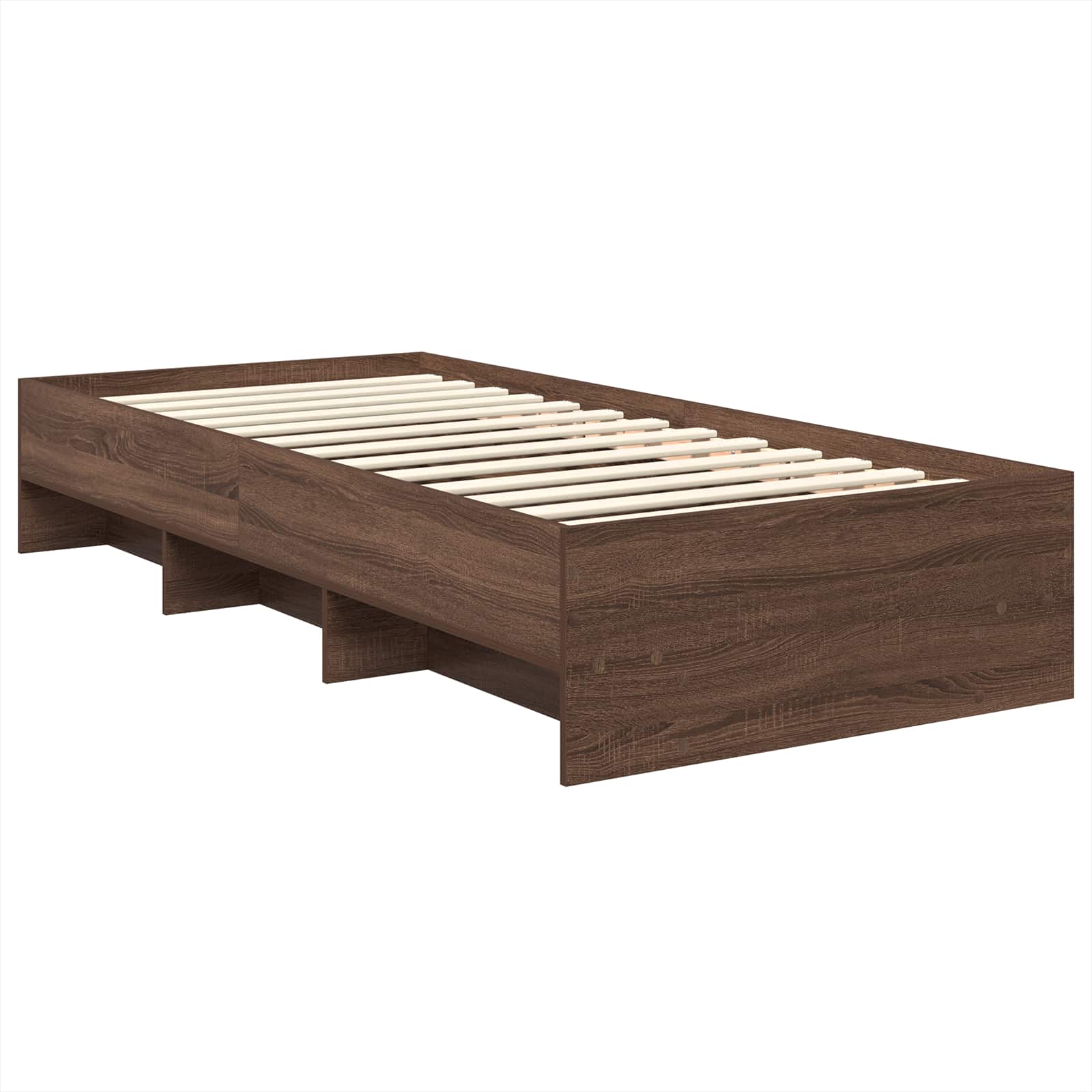 Struttura del letto con testiera Rovere Marrone 80 x 200 cm | homemem39