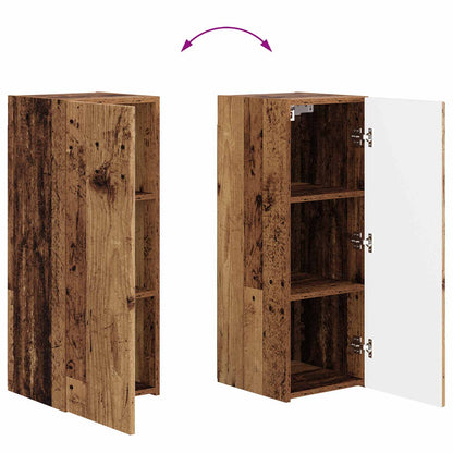 Set di Mobiletto da TV a Parete 4 pcs Legno vecchio