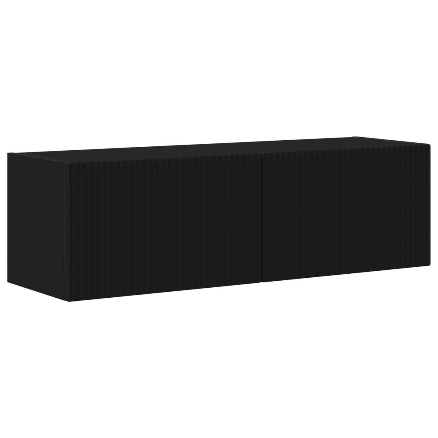 Set di Mobiletto da TV a Parete 4 pz Nero Legno ingegnerizzato | homemem39