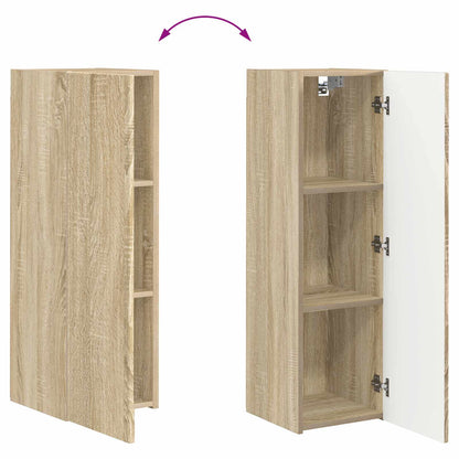 Set di Mobiletto da TV a Parete 4 pcs Rovere Sonoma