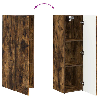 Set di Mobiletto da TV a Parete 4 pcs Rovere fumé
