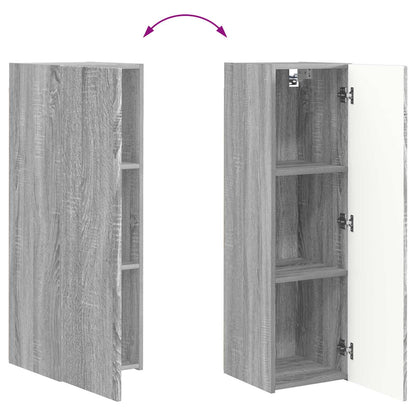 Set di Mobiletto da TV a Parete 4 pcs Grigio Sonoma