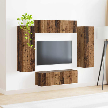 Set di Mobiletto da TV a Parete 4 pcs 29,5 x 31 x 100 cm
