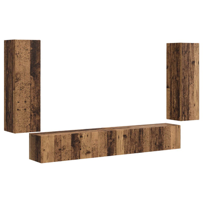 Set di Mobiletto da TV a Parete 4 pcs 29,5 x 31 x 100 cm