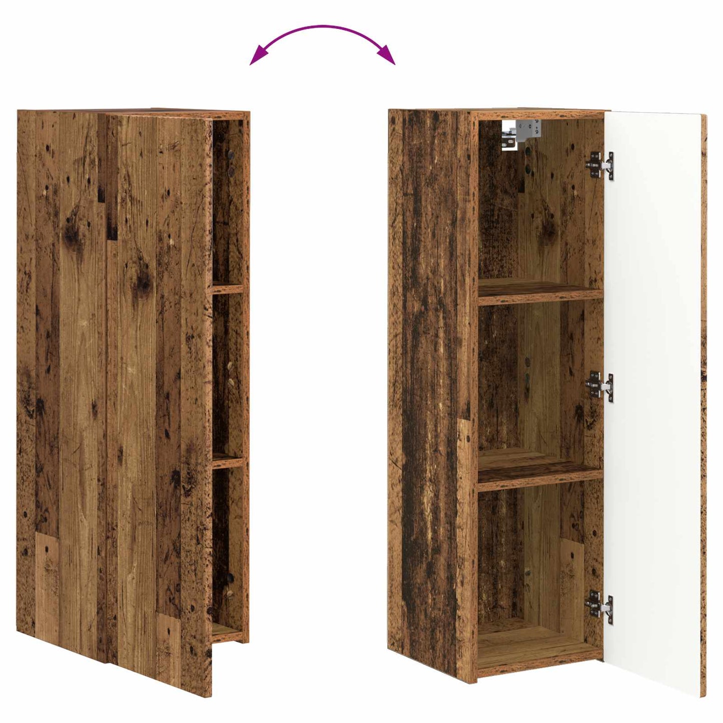 Set di Mobiletto da TV a Parete 4 pcs 29,5 x 31 x 100 cm