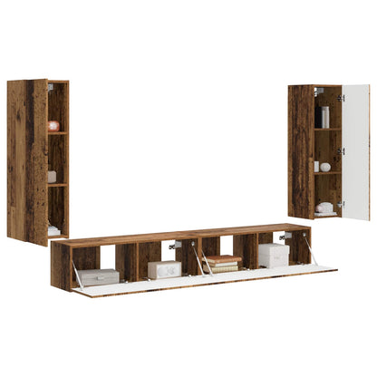 Set di Mobiletto da TV a Parete 4 pcs 29,5 x 31 x 100 cm