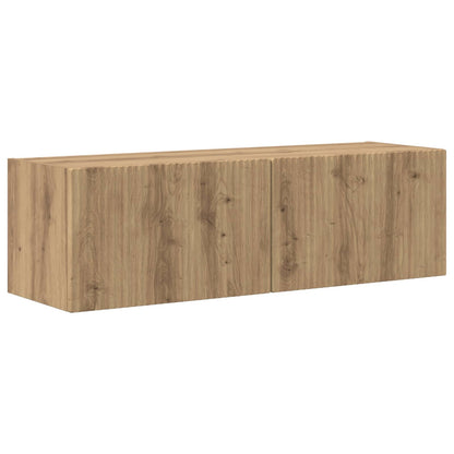 Set di Mobiletto da TV a Parete 4 pz Rovere artigianale | homemem39