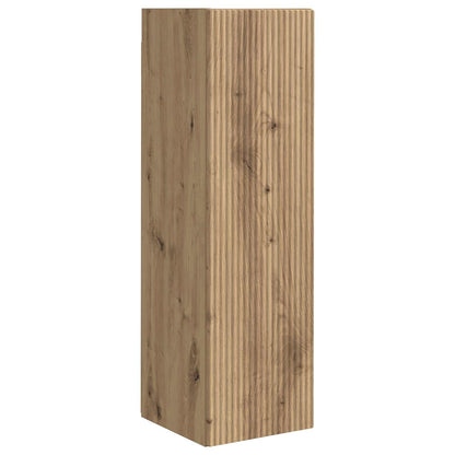 Set di Mobiletto da TV a Parete 4 pz Rovere artigianale | homemem39
