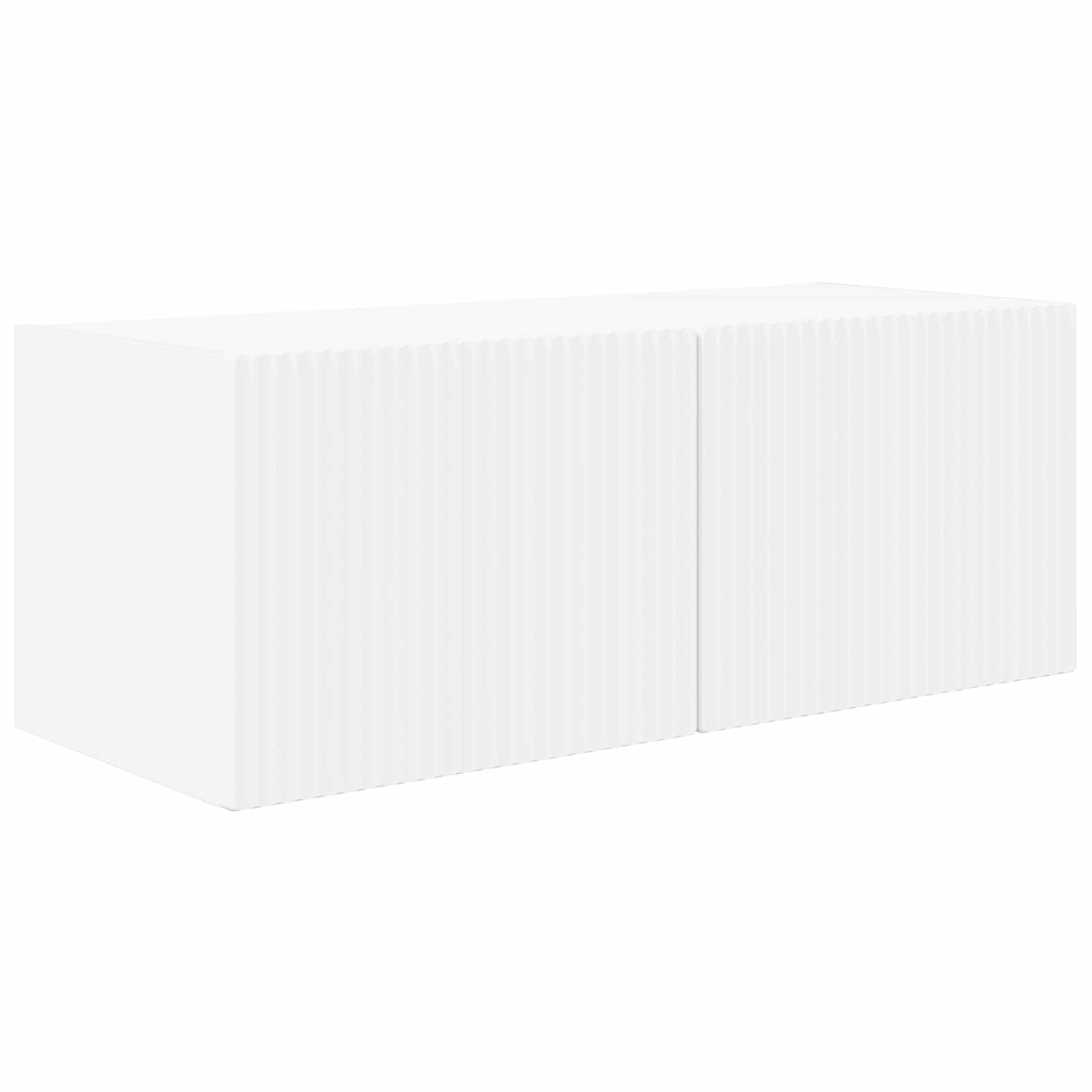 Set di Mobiletto da TV a Parete 4 pcs Bianco Legno multistrato | homemem39