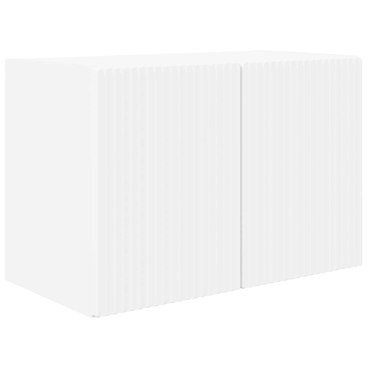 Set di Mobiletto da TV a Parete 4 pcs Bianco Legno multistrato