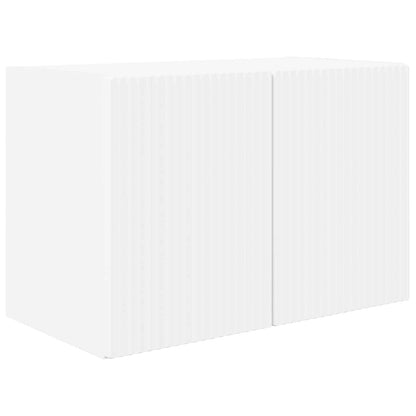 Set di Mobiletto da TV a Parete 4 pcs Bianco Legno multistrato
