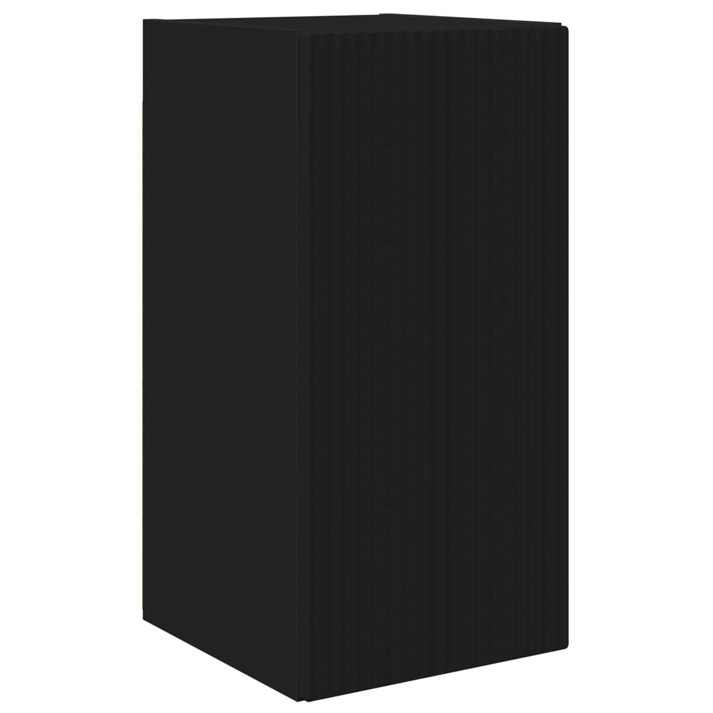 Set di Mobiletto da TV a Parete 4 pcs Nero Legno ingegnerizzato