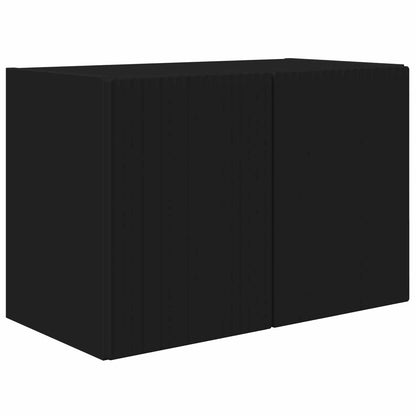 Set di Mobiletto da TV a Parete 4 pcs Nero Legno ingegnerizzato | homemem39