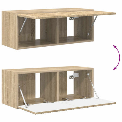Set di Mobiletto da TV a Parete 4 pcs Rovere Sonoma