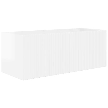 Set di Mobiletto da TV a Parete 4 pcs Bianco Lucido