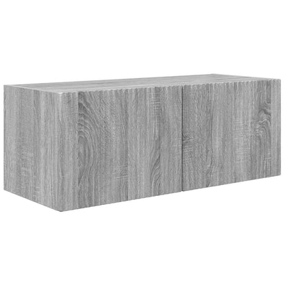 Set di Mobiletto da TV a Parete 4 pcs Grigio Sonoma | homemem39