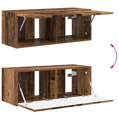 Set di Mobiletto da TV a Parete 4 pcs Legno vecchio