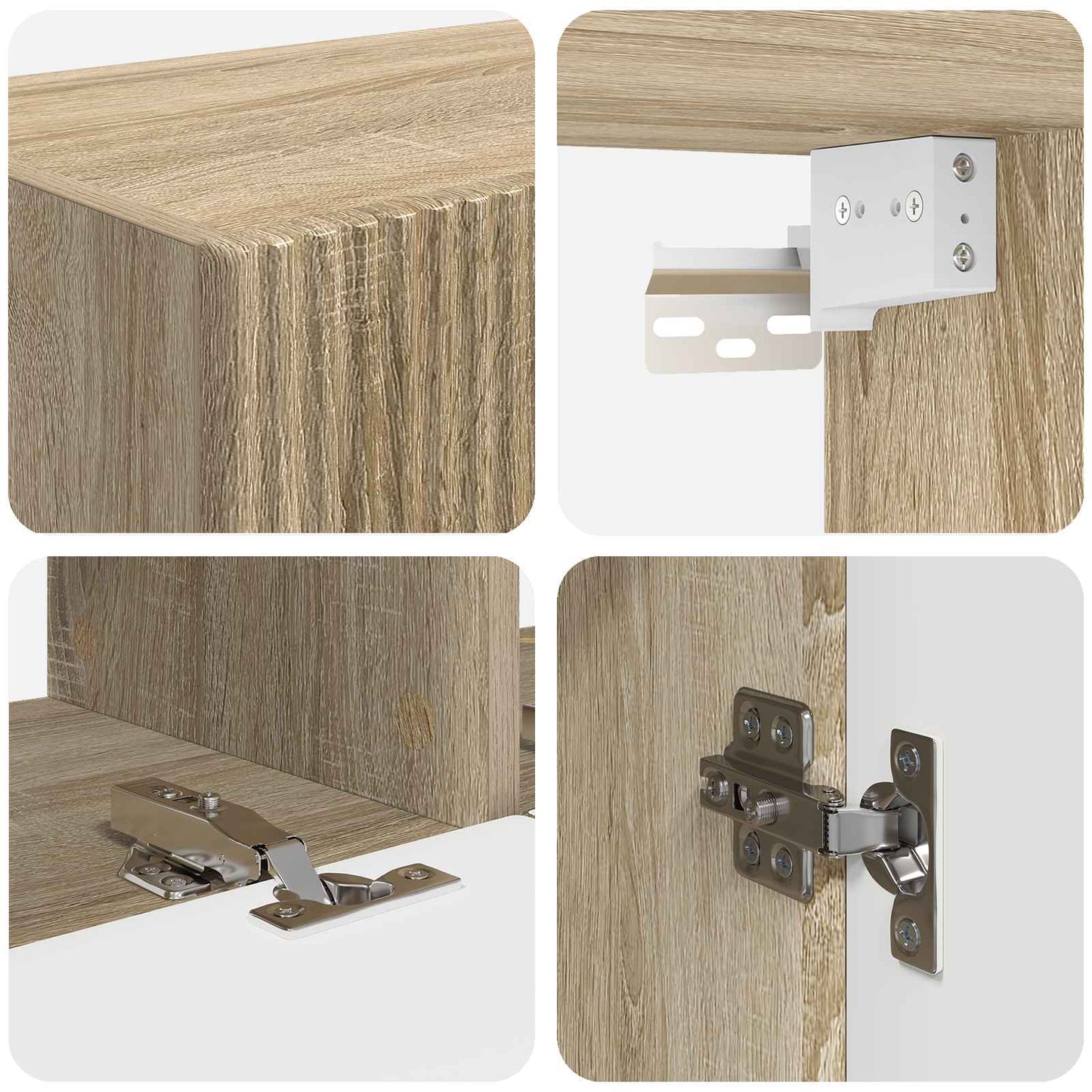 Set di Mobiletto da TV a Parete 6 pcs Rovere Sonoma