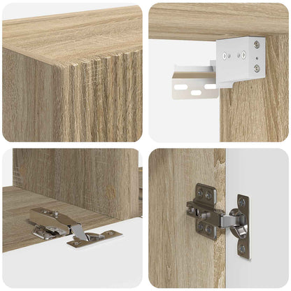 Set di Mobiletto da TV a Parete 6 pcs Rovere Sonoma