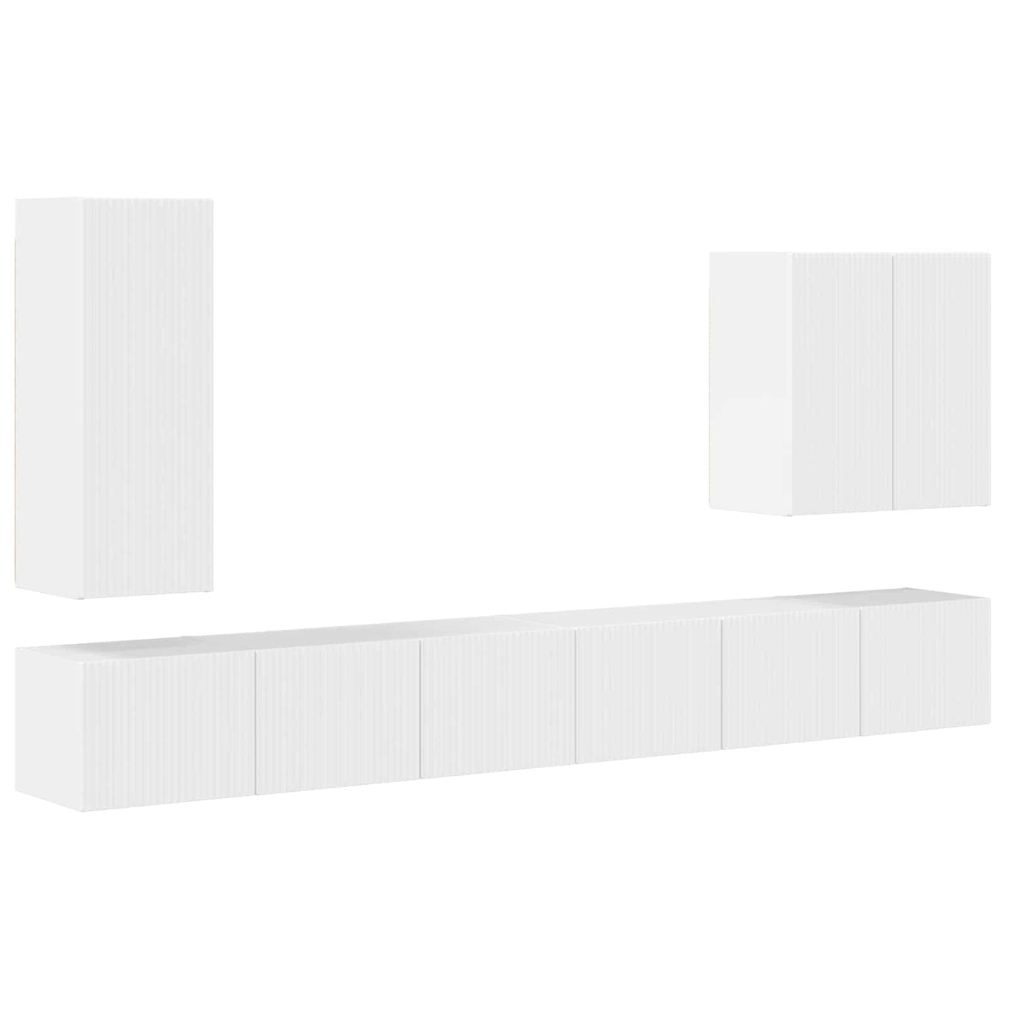 Montaggio a parete 6 pcs Bianco Lucido
