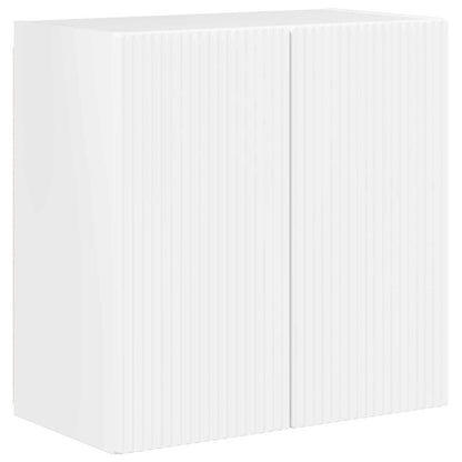Set di Mobiletto da TV a Parete 6 pcs Bianco Lucido