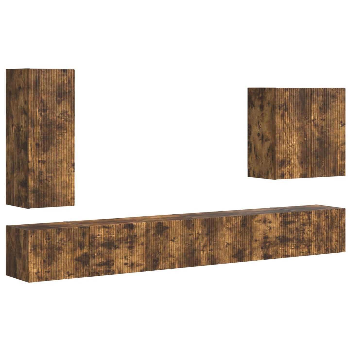 Montaggio a parete 6 pcs Rovere fumé