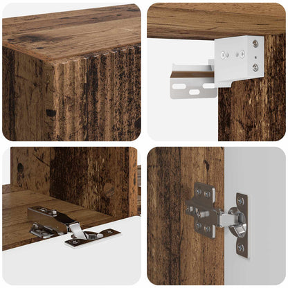 Set di Mobiletto da TV a Parete 6 pcs Legno vecchio