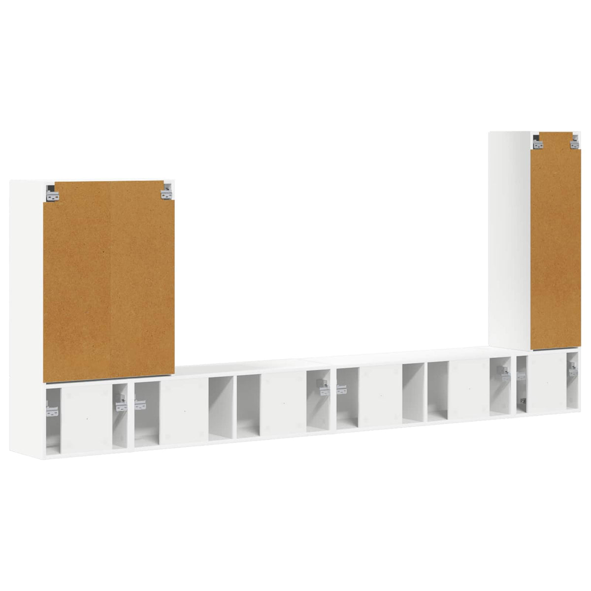 Set di Mobiletto da TV a Parete 6 pz Bianco | homemem39