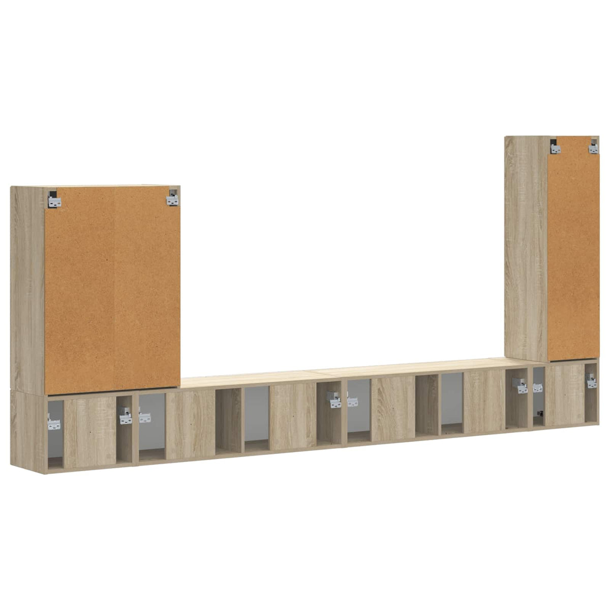 Set di Mobiletto da TV a Parete 6 pz Rovere Sonoma | homemem39
