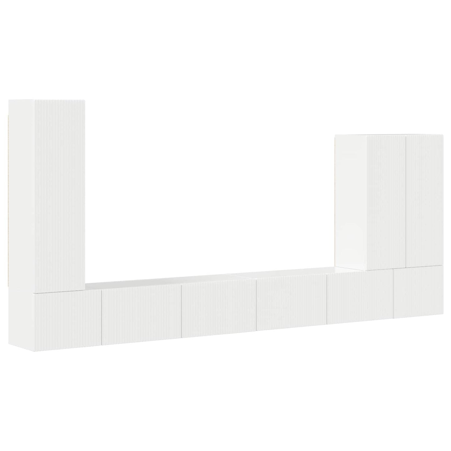 Montaggio a parete 6 pcs Bianco Lucido