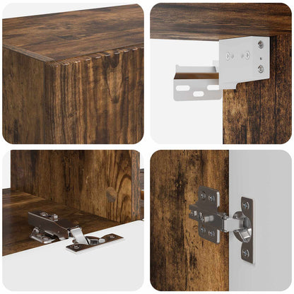 Set di Mobiletto da TV a Parete 6 pcs Rovere fumé