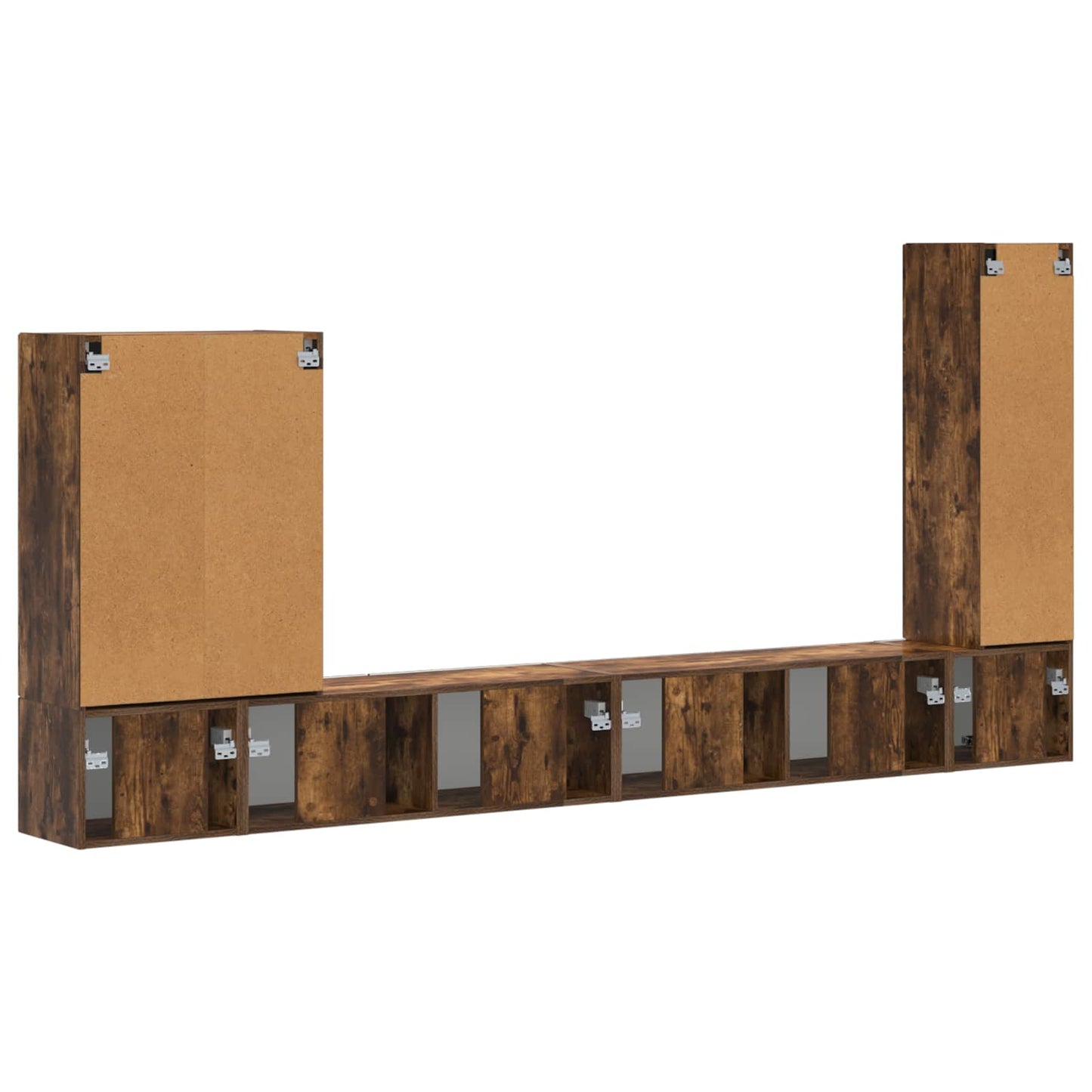 Set di Mobiletto da TV a Parete 6 pcs Rovere fumé