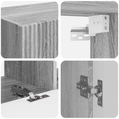 Set di Mobiletto da TV a Parete 6 pcs Grigio Sonoma