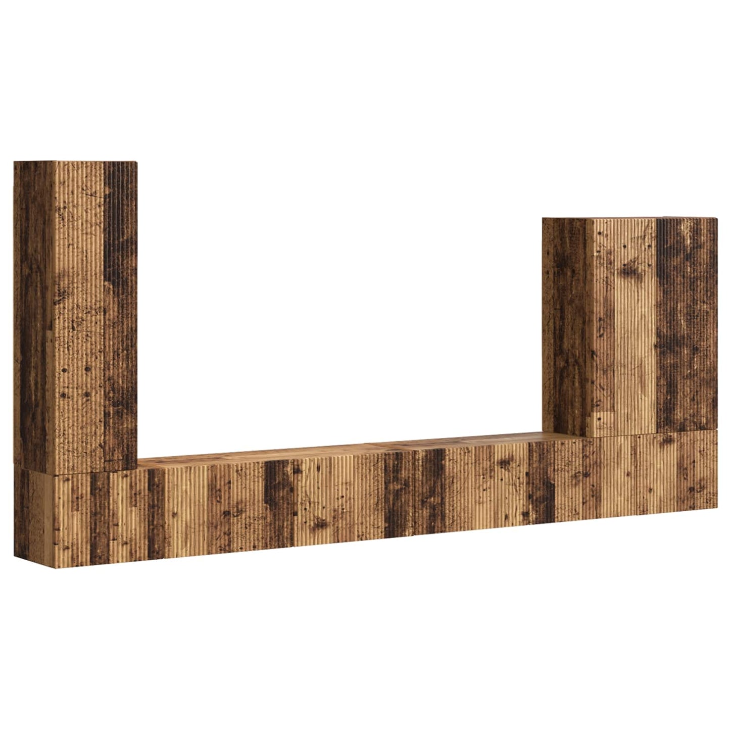 Montaggio a parete 6 pcs Legno vecchio