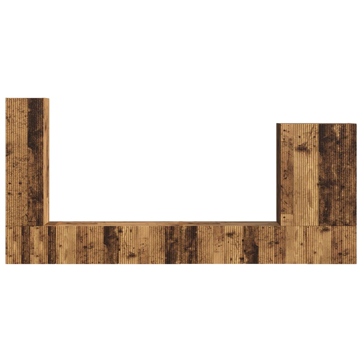 Montaggio a parete 6 pcs Legno vecchio