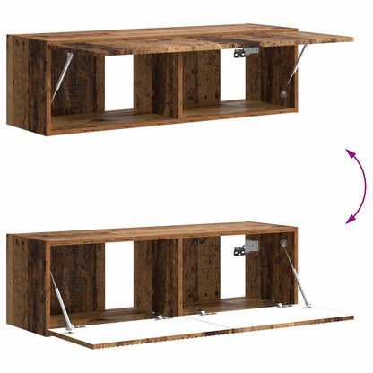 Set di Mobiletto da TV a Parete 6 pcs Legno vecchio