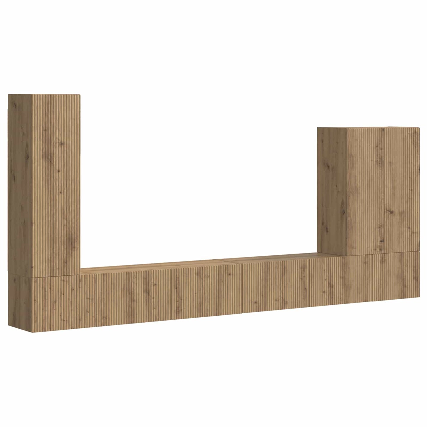 Montaggio a parete 6 pcs Rovere artigianale