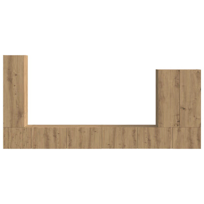 Montaggio a parete 6 pcs Rovere artigianale